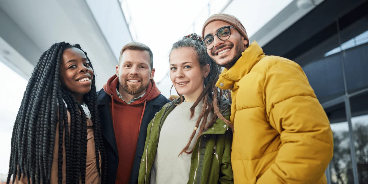A diverse group of people connected through their church community
